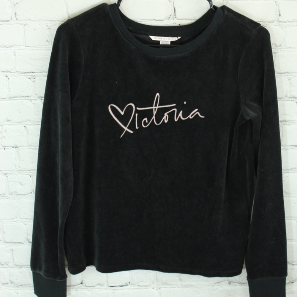 Victorias Secret Velour Sweatshirt with Open Back